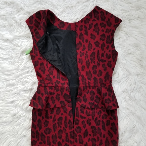Karen Millen Wool Blend Peplum Sheath Dress - Picture 8 of 9